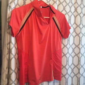 Golf Top with Diagonal Zip Neck